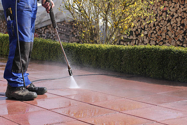 Professional patio cleaning results